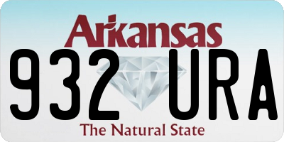 AR license plate 932URA