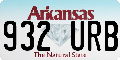 AR license plate 932URB