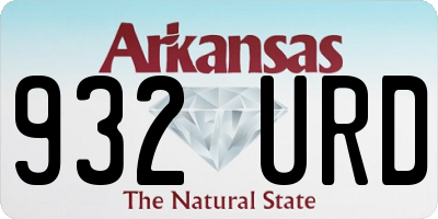 AR license plate 932URD