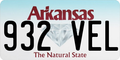AR license plate 932VEL