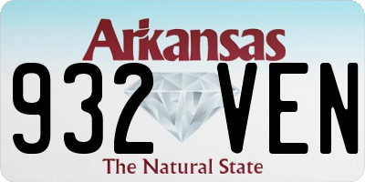 AR license plate 932VEN