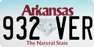 AR license plate 932VER