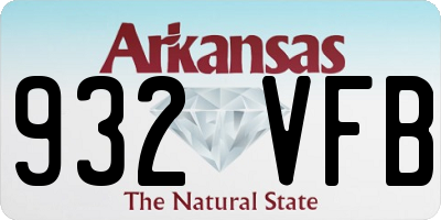 AR license plate 932VFB