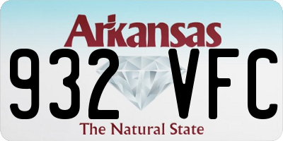 AR license plate 932VFC