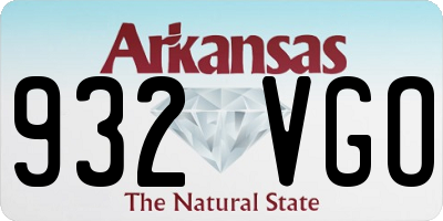 AR license plate 932VGO