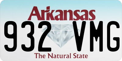 AR license plate 932VMG