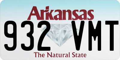 AR license plate 932VMT