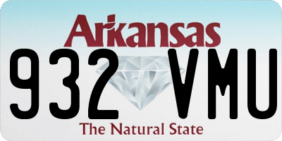 AR license plate 932VMU