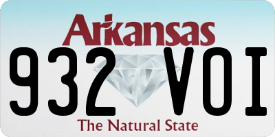 AR license plate 932VOI