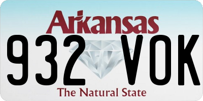 AR license plate 932VOK