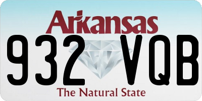 AR license plate 932VQB