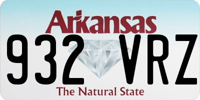 AR license plate 932VRZ