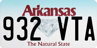 AR license plate 932VTA