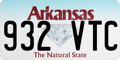AR license plate 932VTC