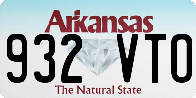 AR license plate 932VTO