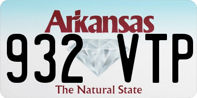 AR license plate 932VTP