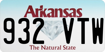 AR license plate 932VTW