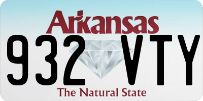 AR license plate 932VTY
