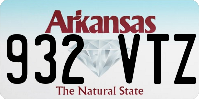 AR license plate 932VTZ