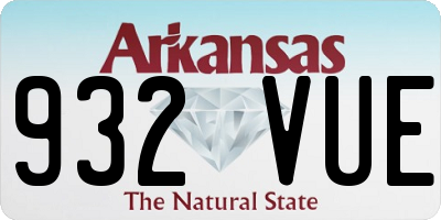 AR license plate 932VUE