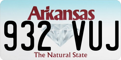 AR license plate 932VUJ