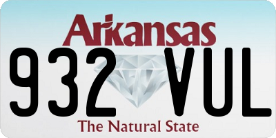 AR license plate 932VUL