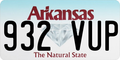 AR license plate 932VUP