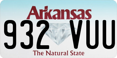AR license plate 932VUU