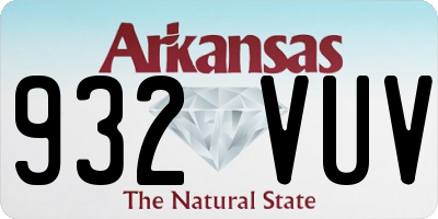 AR license plate 932VUV