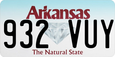 AR license plate 932VUY