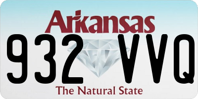 AR license plate 932VVQ