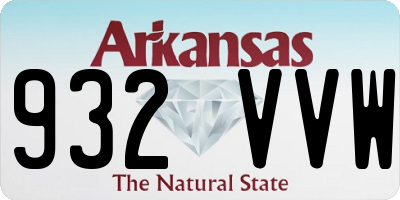 AR license plate 932VVW
