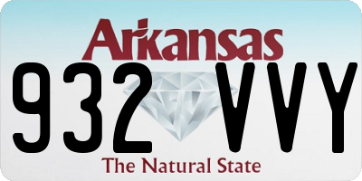 AR license plate 932VVY