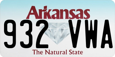 AR license plate 932VWA