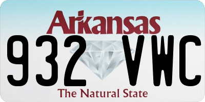 AR license plate 932VWC