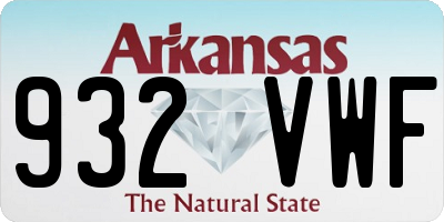 AR license plate 932VWF