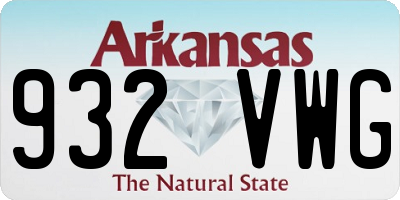AR license plate 932VWG