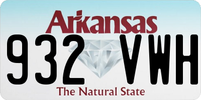 AR license plate 932VWH