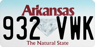 AR license plate 932VWK