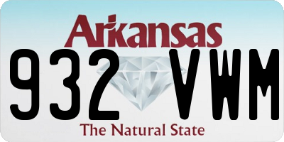 AR license plate 932VWM