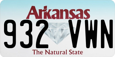 AR license plate 932VWN