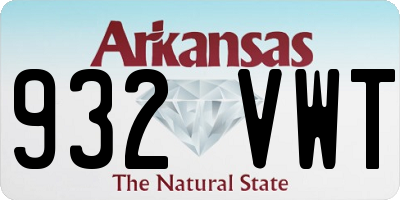 AR license plate 932VWT