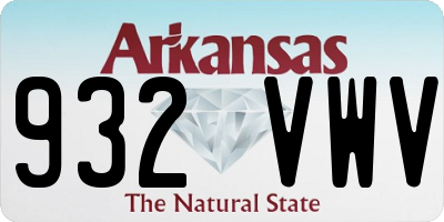 AR license plate 932VWV