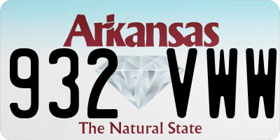 AR license plate 932VWW