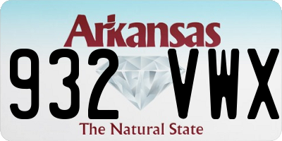 AR license plate 932VWX