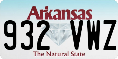 AR license plate 932VWZ