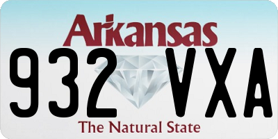 AR license plate 932VXA