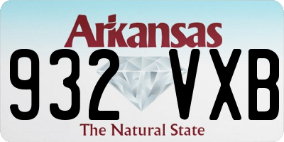AR license plate 932VXB