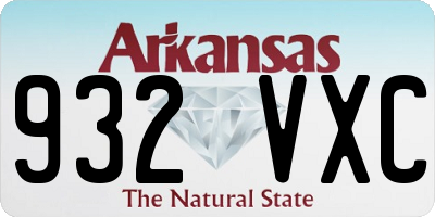 AR license plate 932VXC