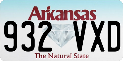 AR license plate 932VXD